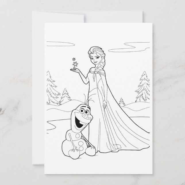 Kids Coloring Page Poster Invitation (Back)