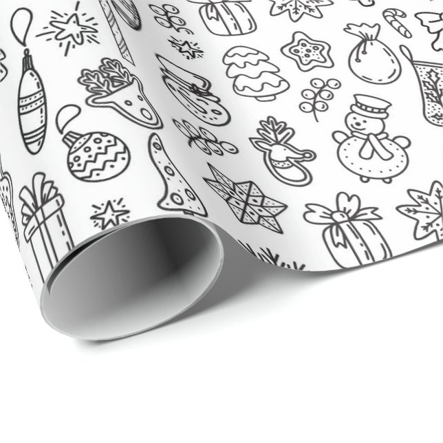 Kids Coloring Wrapping Paper (Roll Corner)