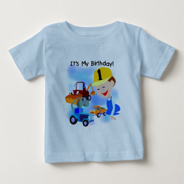 Kids Construction 1st Birthday T-shirts and Gifts (Front)