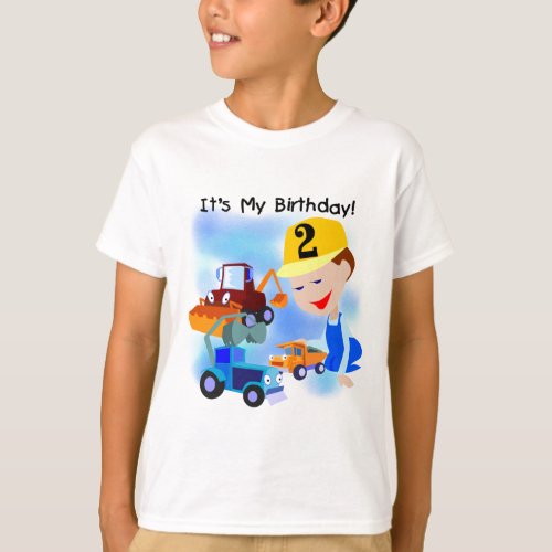 Kids Construction 2nd Birthday Tshirts and Gifts