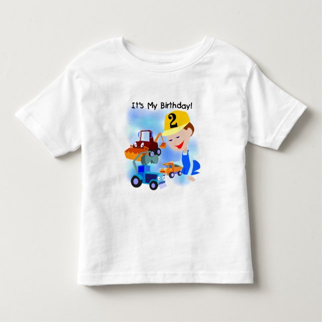 Kids Construction 2nd Birthday Tshirts and Gifts (Front)