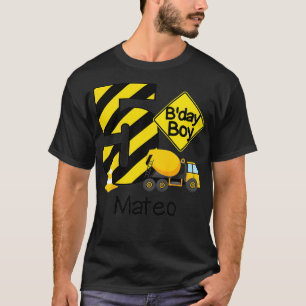 Kids Construction 5th Birthday Mateo Boys 5 Years T-Shirt