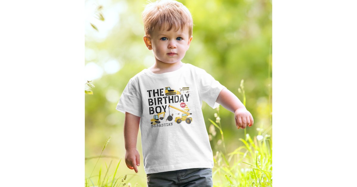 Kids Construction Birthday Boy Toddler T-shirt