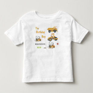 Kids Construction Birthday Boy Toddler  T-shirt