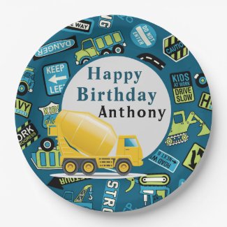 Kids Construction Customize Birthday