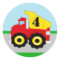 Kids Construction Dumpruck Envelope Seal / Favor