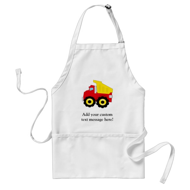 Kids Construction Dumptruck Adult Apron (Front)