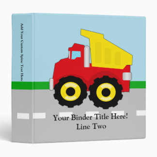 Kids Construction Dumptruck Binder