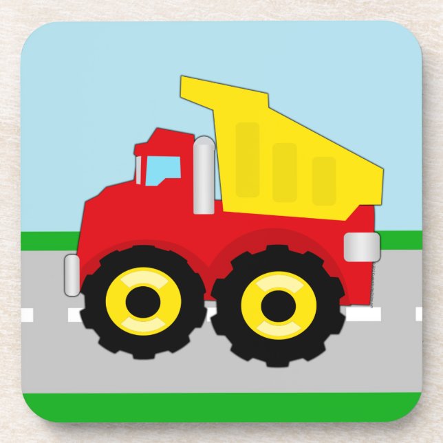 Kids Construction Dumptruck Coaster (Front)