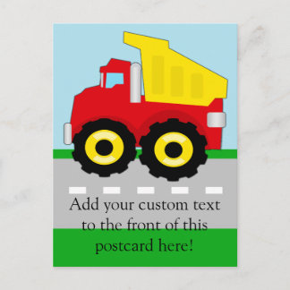 Kids Construction Dumptruck Postcard