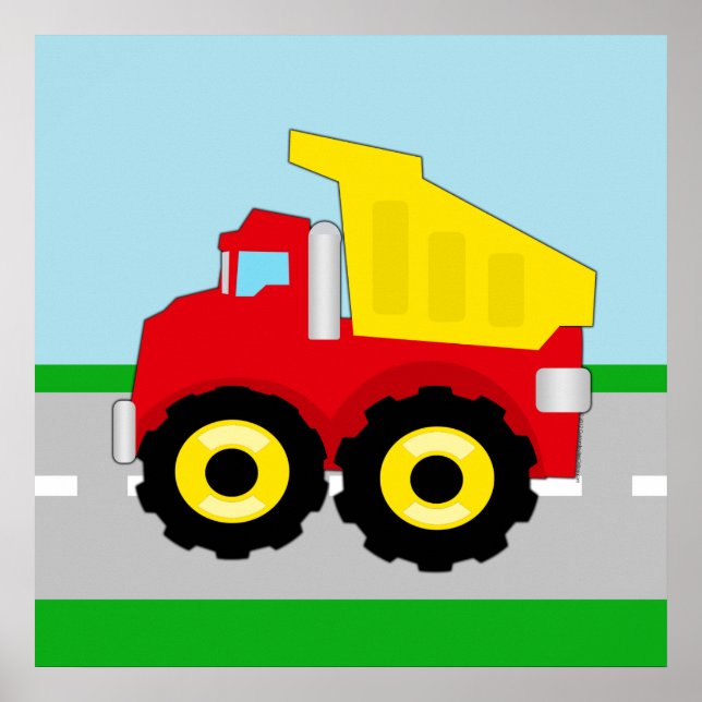 Kids Construction Dumptruck Poster (Front)