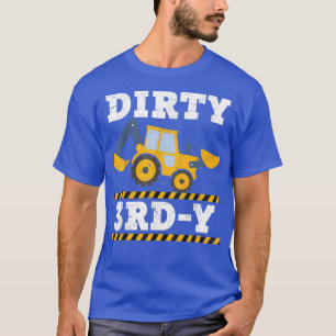 Kids Construction Truck 3rd Birthday Boy Ecavator  T-Shirt