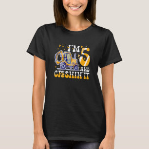 Kids Construction Truck 5th Birthday Boy 5 Year Ol T-Shirt