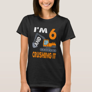 Kids Construction Truck 6th Birthday Boy 6 Years O T-Shirt