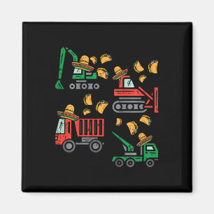 Kids Construction Truck Bulldozer Cinco De Mayo Ki Magnet