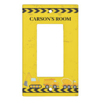 Kids Construction Vehicle Custom Boys Bedroom Light Switch Cover
