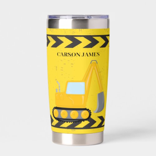 Kids Construction Vehicle Personalized Boys Insulated Tumbler
