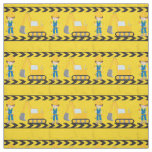 Kids Construction Vehicle Yellow Little Boys Fabric