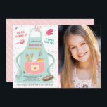 Kids Cooking Birthday Invitation Kitchen Baking<br><div class="desc">♥ A wonderful way to invite your guests to your little one's birthday party! Cooking birthday theme.</div>