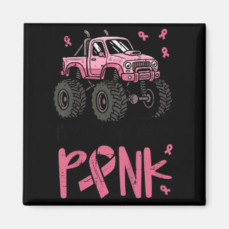 Kids Cool Boys Wear Pink Monster Truck Breast Magnet