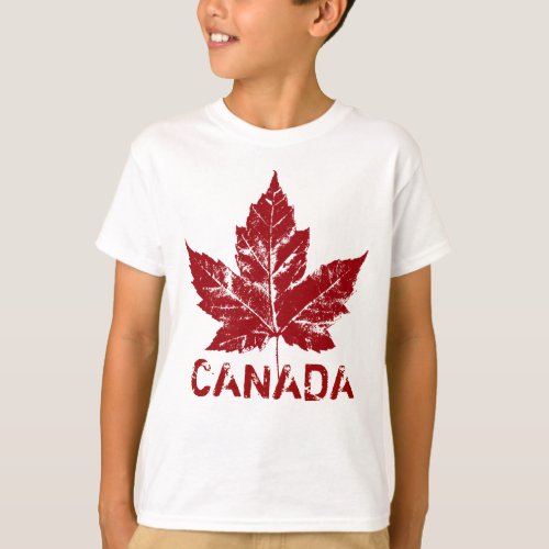Kids Cool Canada Shirt Retro Canada Souvenir Tops