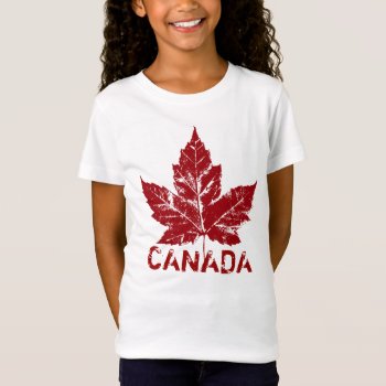 Kid's Cool Canada T-shirt Girl's Canada Souvenir by artist_kim_hunter at Zazzle