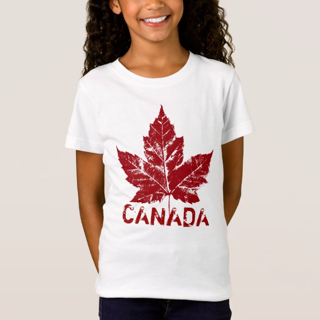 Kid's Cool Canada T-shirt Girl's Canada Souvenir (Front)