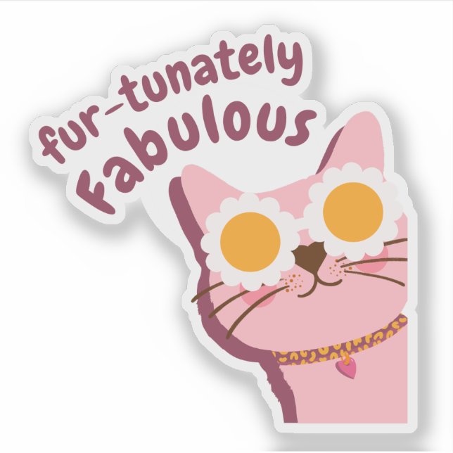 Kids Cool Cat Sticker (Front)