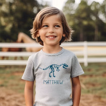 Kids Cool Dinosaur Dig Skeleton Boys T-Shirt
