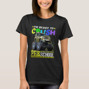 Kids Cool Monster Truck Preschool Back To School F T-Shirt