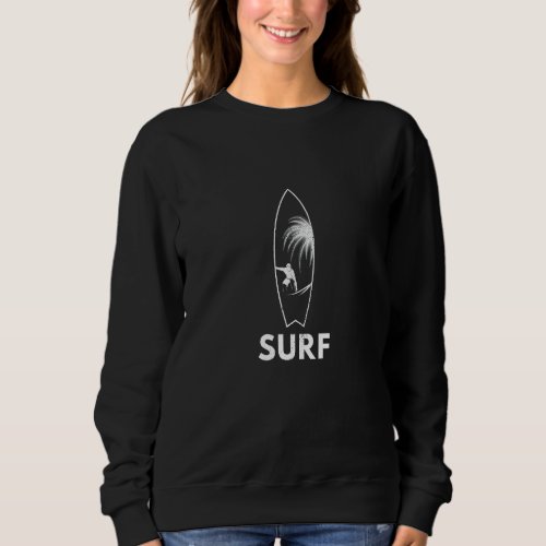 Kids Cool Surf Surfboard Beach Surfing Surfer Grun Sweatshirt