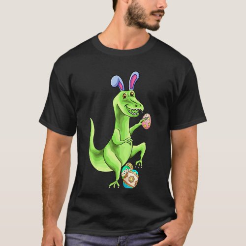 Kids Cool T Rex Dinosaur Dancing With Easter Day E T_Shirt