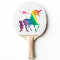 Kids Cool Watercolor Rainbow Unicorn Beautiful Ping Pong Paddle Kids Cool Watercolor Rainbow Unicorn Beautiful Ping Pong Paddle