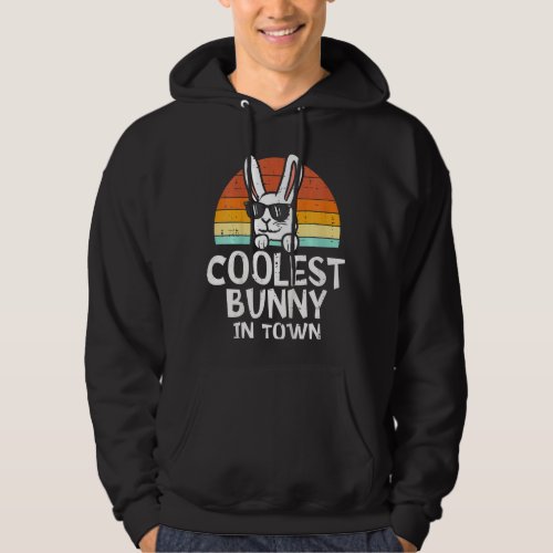 Kids Coolest Bunny In Town Sunglasses Toddler Boys Hoodie