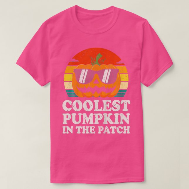 Kids Coolest Pumpkin In The Patch Toddler Boys Hal T-Shirt (Design Front)