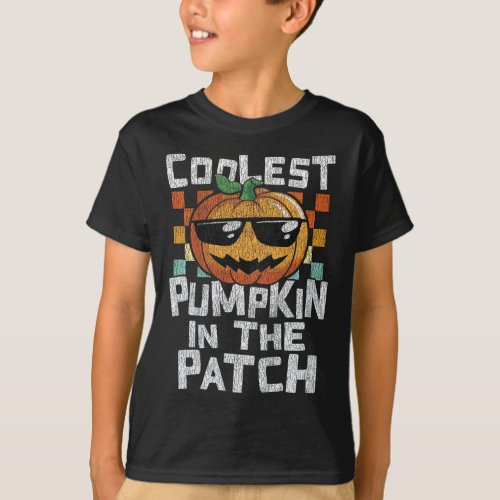 Kids Coolest Pumpkin In The Patch Toddler Boys Hal T_Shirt