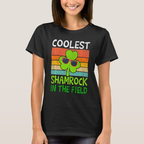 Kids Coolest Shamrock In The Field Kids Vintage St T_Shirt