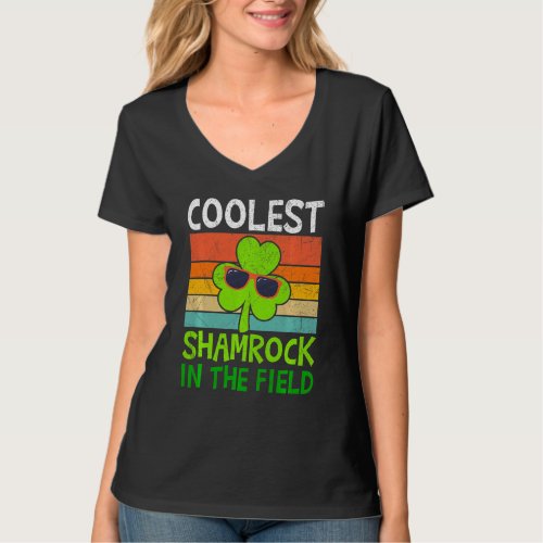 Kids Coolest Shamrock In The Field Kids Vintage St T_Shirt