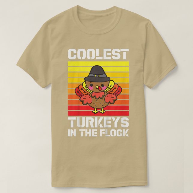 Kids Coolest Turkey In The Flock Toddler Boys Than T-Shirt (Design Front)
