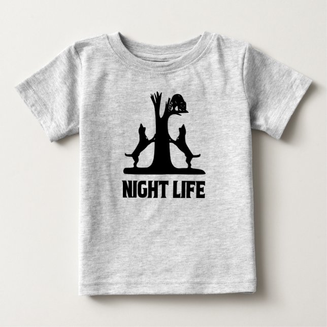 Kids Coon Hunting Night Life Hounds Treeing Baby T-Shirt (Front)
