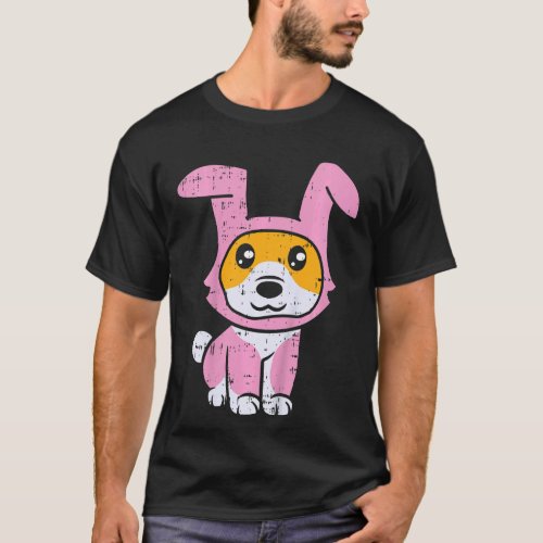 Kids Corgi Bunny Costume Easter Day Cute Dog Lover T_Shirt