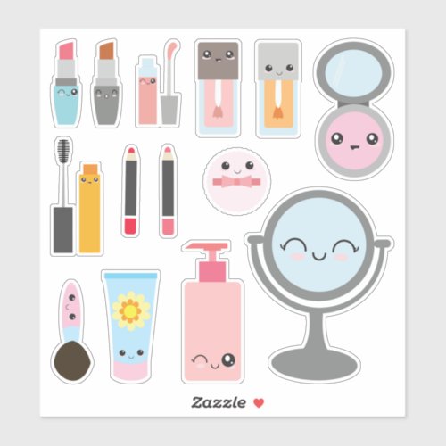 Kids Cosmetics Collection Sticker