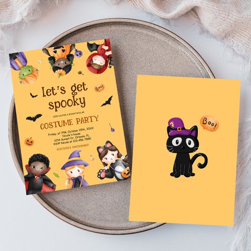 Kids Costume Halloween Party Cute Spooky Funny Invitation