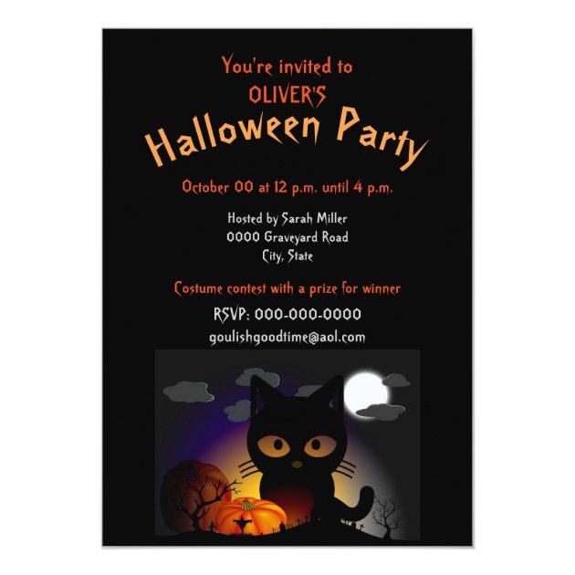 Kids Costume Halloween Party Invitation