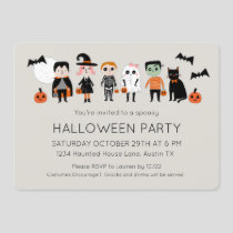 Kids Costume Party Halloween Invitation
