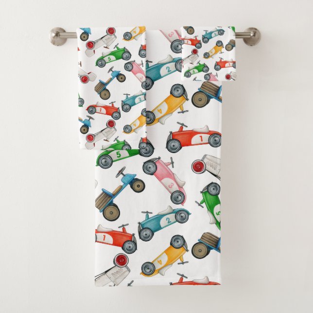 Kids Counting Cars  Bath Towel Set (Insitu)