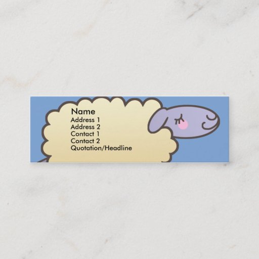 Customizable Kids Counting Sheep Skinny Profile Cards Business Card