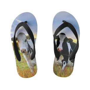 Kids Cow Flip Flops