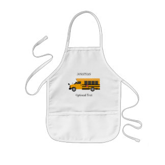Kids Craft School Children Bus Personalized Apron