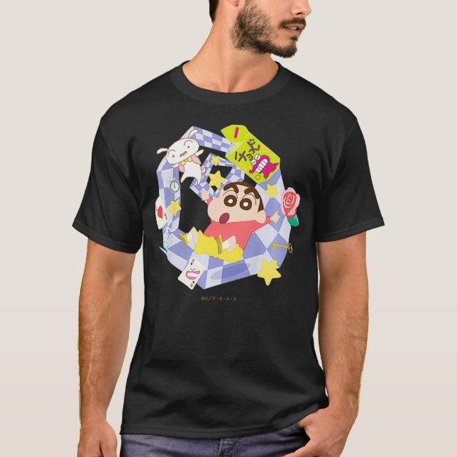 Kids Crayon Shinchan Round and round Shinchans T-Shirt (Front)